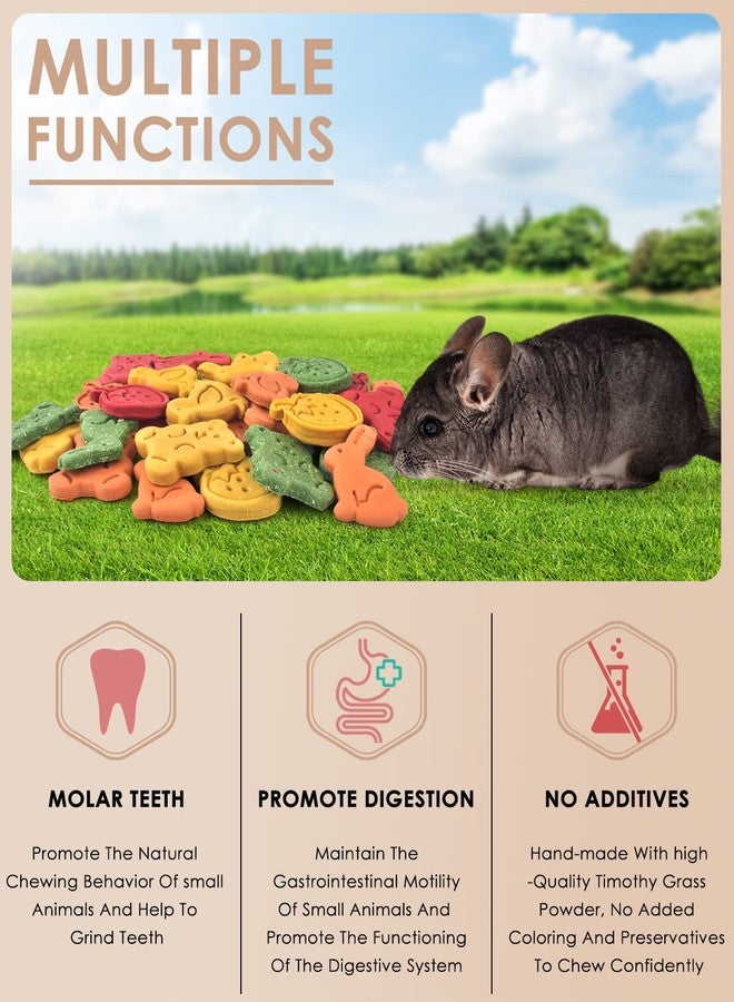 Bissap 32PCS Bunny Chew Toys, Mixed Natural Timothy Hay Pumpkin Strawberry Carrot Chinchillas Chewing Toys and Treats for Rabbit Bunny Guinea Pig Hamster Gerbil and Other Small Animals Molar Snacks - Image 3